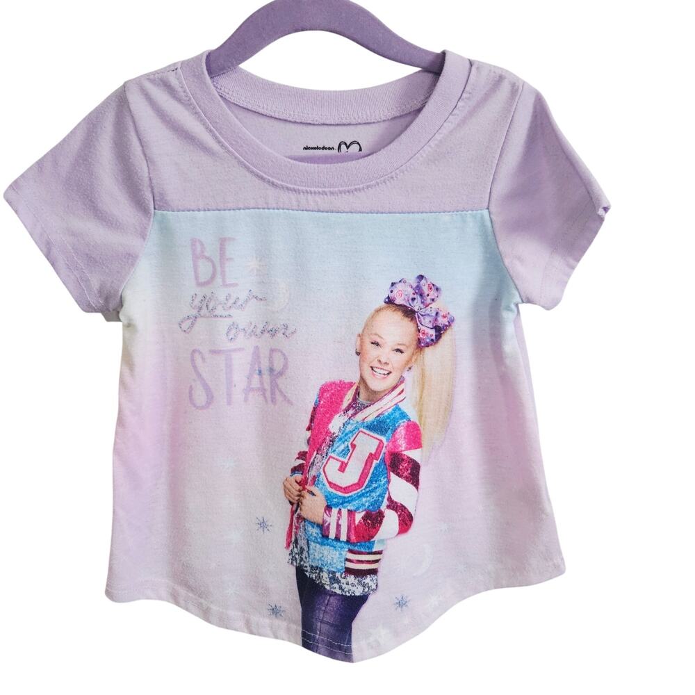 Nickelodeon Jojo Siwa Size 6 Be your Own Star Tee Shift Pastel Pink Purple Bow